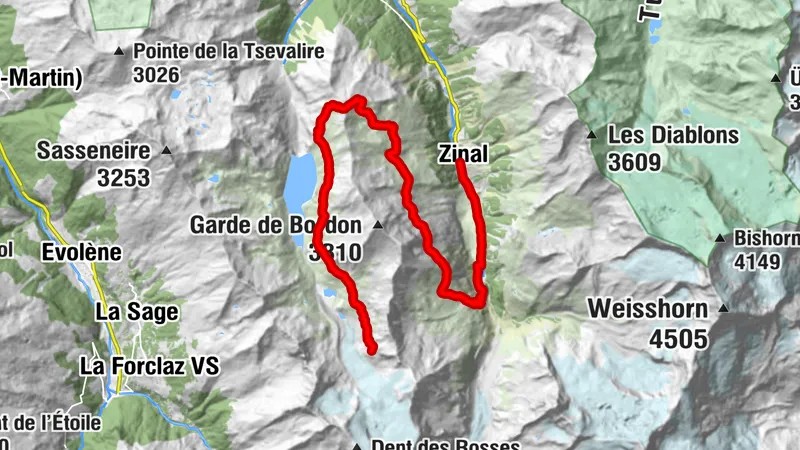 Via Valais Cabane de Moiry - Zinal (Etapa 5)