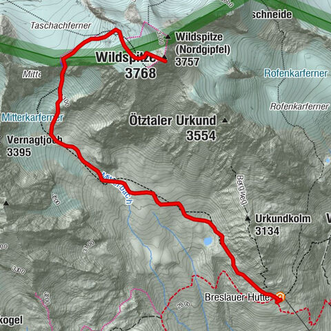 Breslauer Hütte - Wildspitze