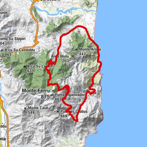 Mountainbike Sardinien Bari Sardo / Perdepera