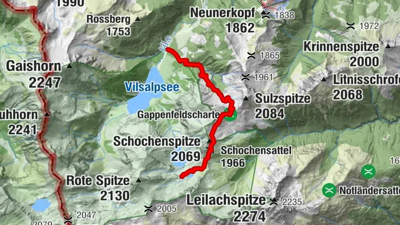 A la cabaña Landsberger a través de la alm Gappenfeld en Tannheim