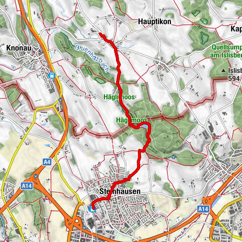 201009 Güetli Steinhausen  5,0 km  + 61 m  - 119 m