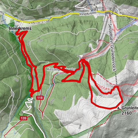 Sendero de enseñanza de esquí de travesía Grünleitennock