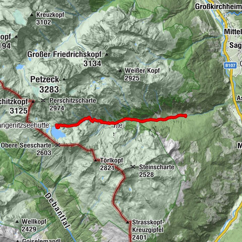 Caminata a la Wangenitzseehütte