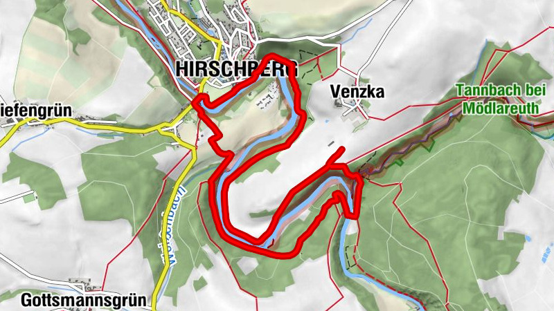 Venzka - Hirschberg - Saalesteg - Venzka