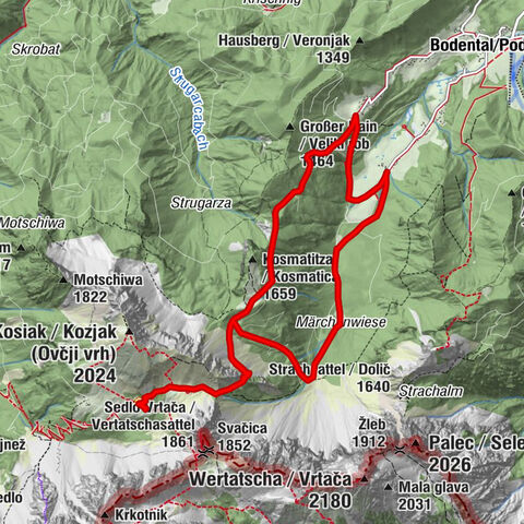 Ruta de caminata Bodental/Cabaña Klagenfurter