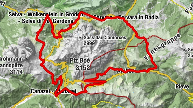 "Sellaronda" MTB Tour ANTIHORARIO