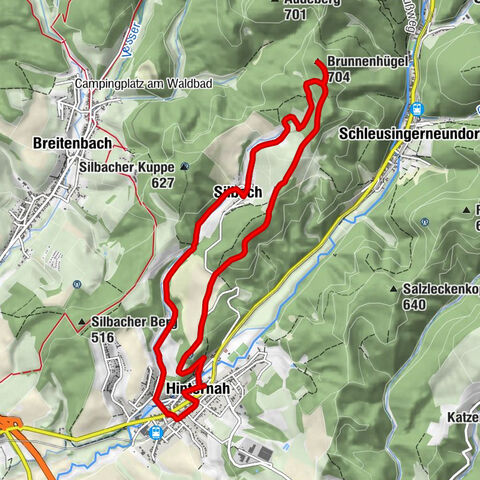 Ruta circular - Brunnenhügel - Hinternah - Bosque de Turingia
